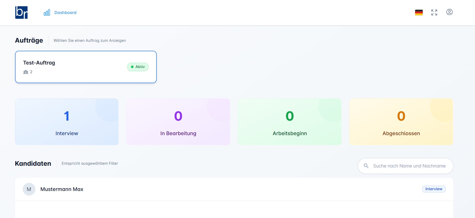 Candidate Dashboard